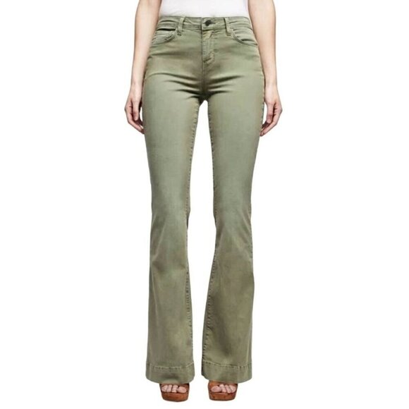 NWT L'AGENCE The Affair Green High Rise Flare Jean in Brigade - Size 26 - Picture 10 of 15
